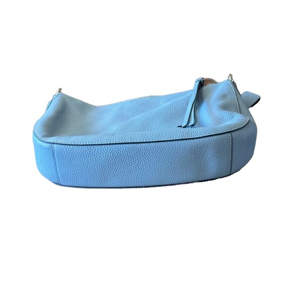 Coach | Sutton Pebbled Blue Leather Handbag Crossbody Shoulder Bag - Picture 3 of 11